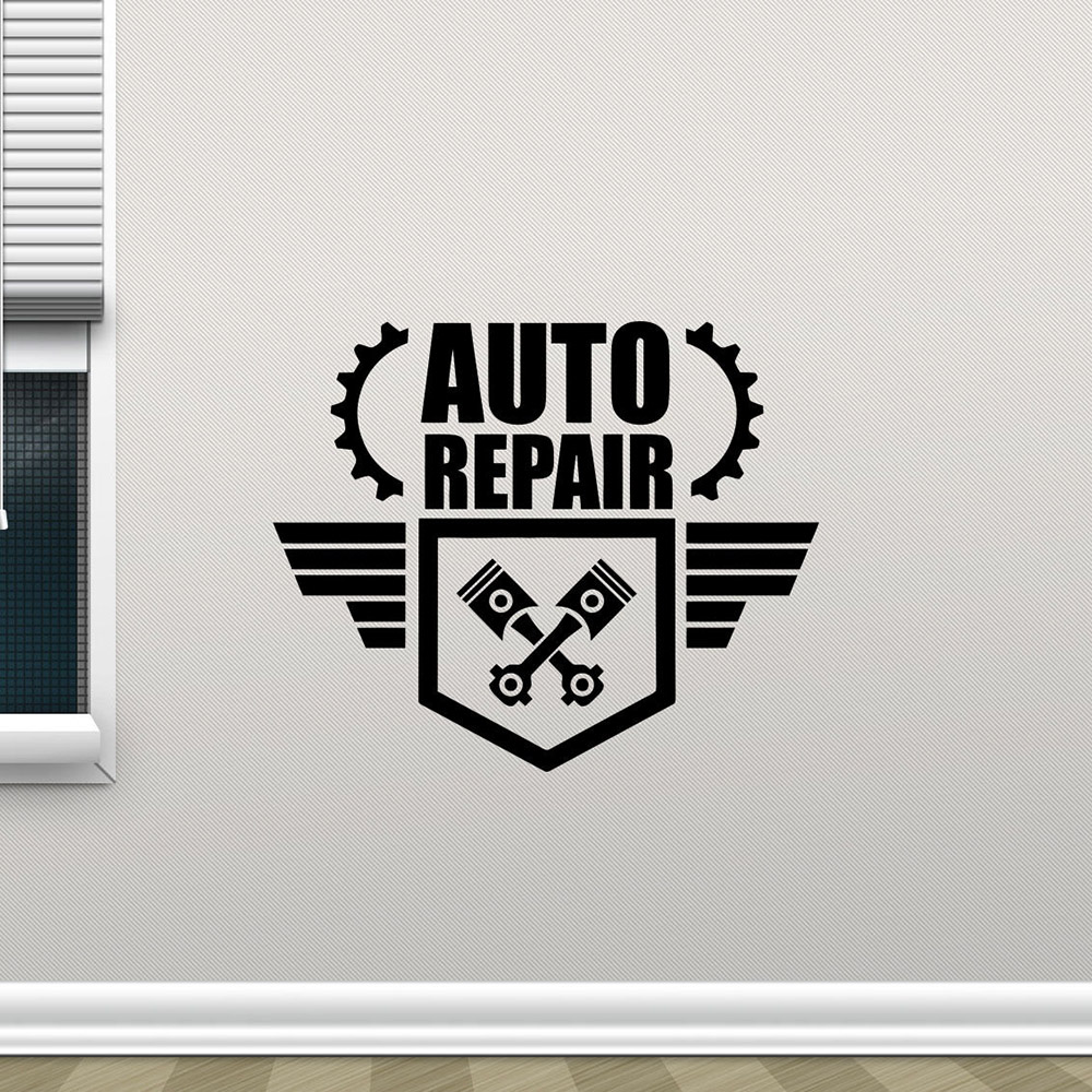 Auto Repair Shop Logo - Tự Động Sửa Chữa Decal Dán